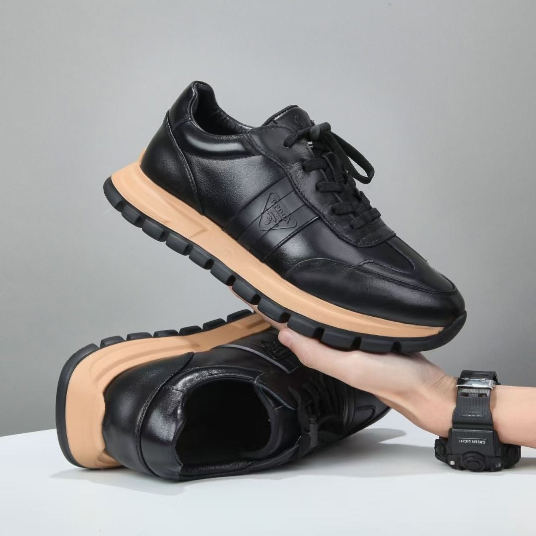 New Genuine Leather Torre Shoes Trendy Casual Shoes Men's Board Shoes Sports Business All-match Men's Shoes Loafers