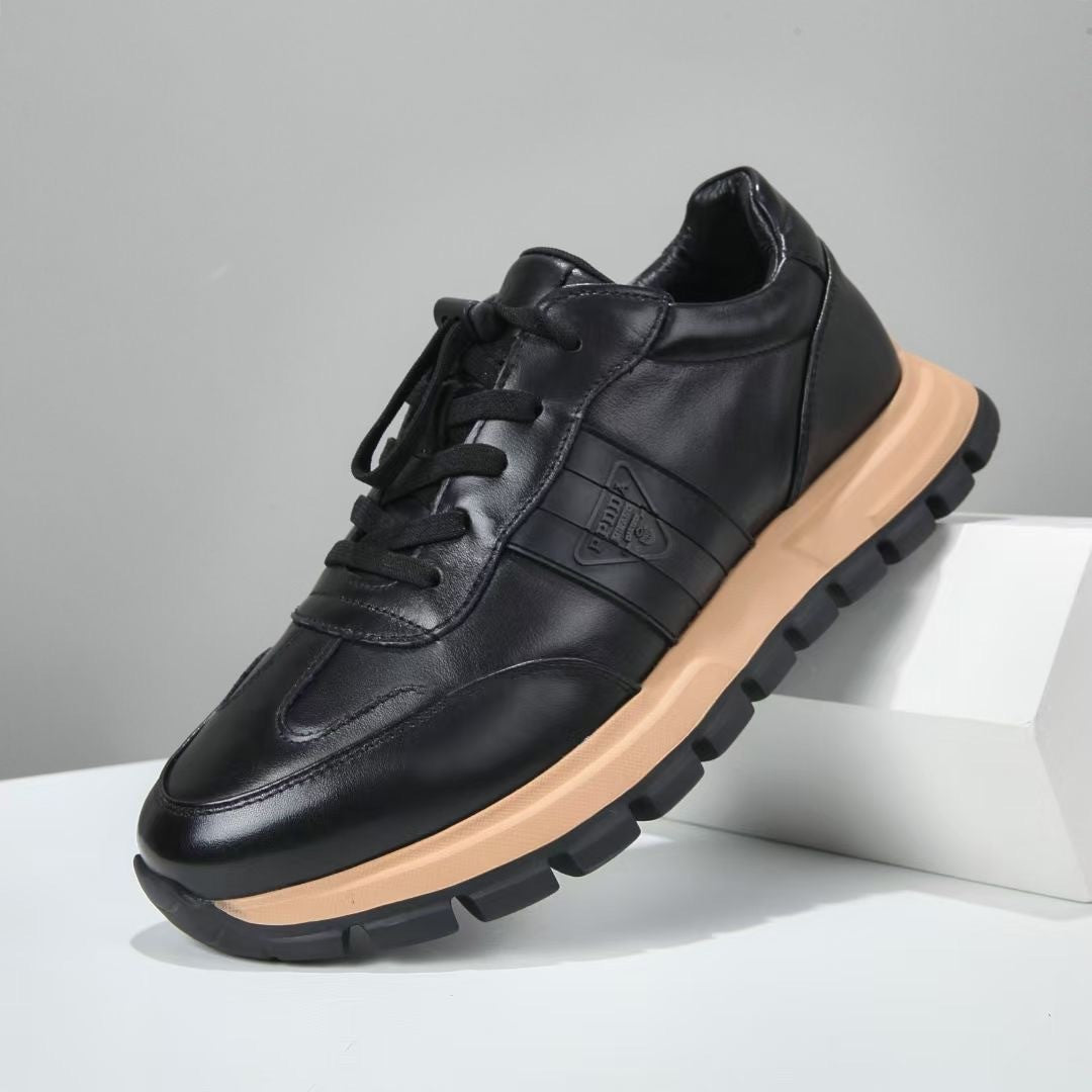 New Genuine Leather Torre Shoes Trendy Casual Shoes Men's Board Shoes Sports Business All-match Men's Shoes Loafers